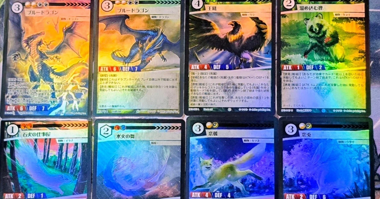 アニマルカードゲーム 青嵐再来ノーマル仕様　全種類4コンセット rectangle_large_type_2_f07b3c7