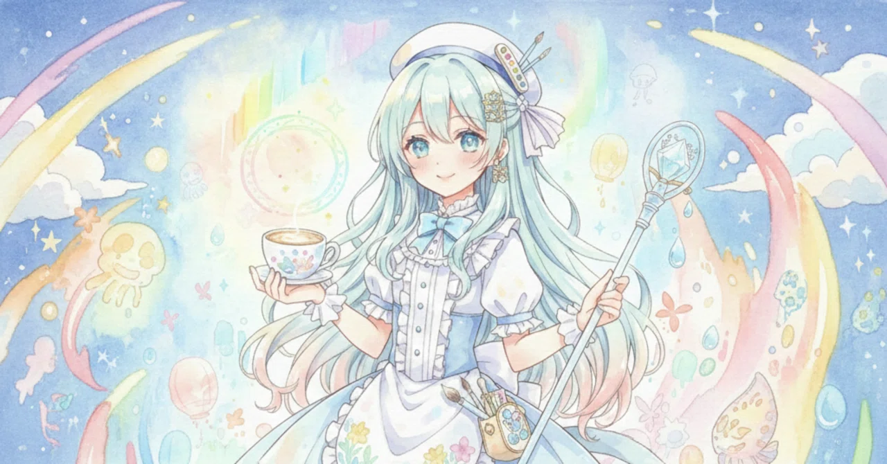 蒼い光の滲む場所で。新しい旅の仲間「水彩の魔女 レフレイン」を召喚