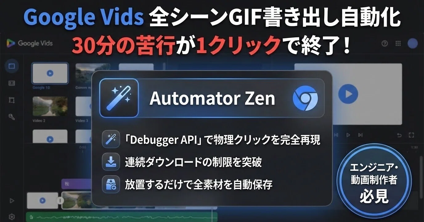 自作のブラウザ拡張機能ツール】Google Vidsのシーン切り出し【GIF変換
