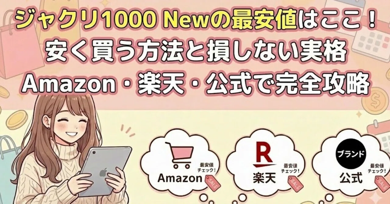 ジャクリ1000 Newの最安値はここ！安く買う方法と損しない「実質価格