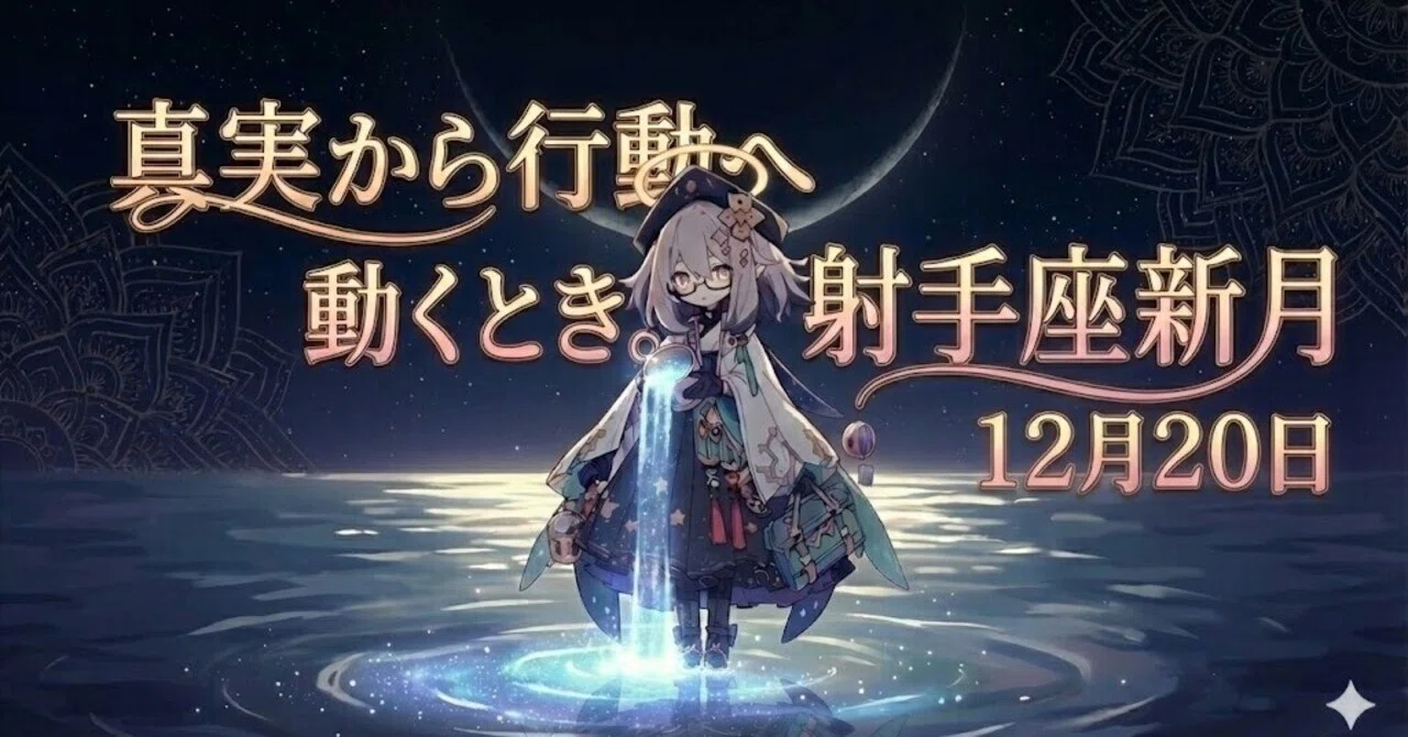 新月特別ver.】真実から行動へ動くとき。 射手座新月12/20｜占星術