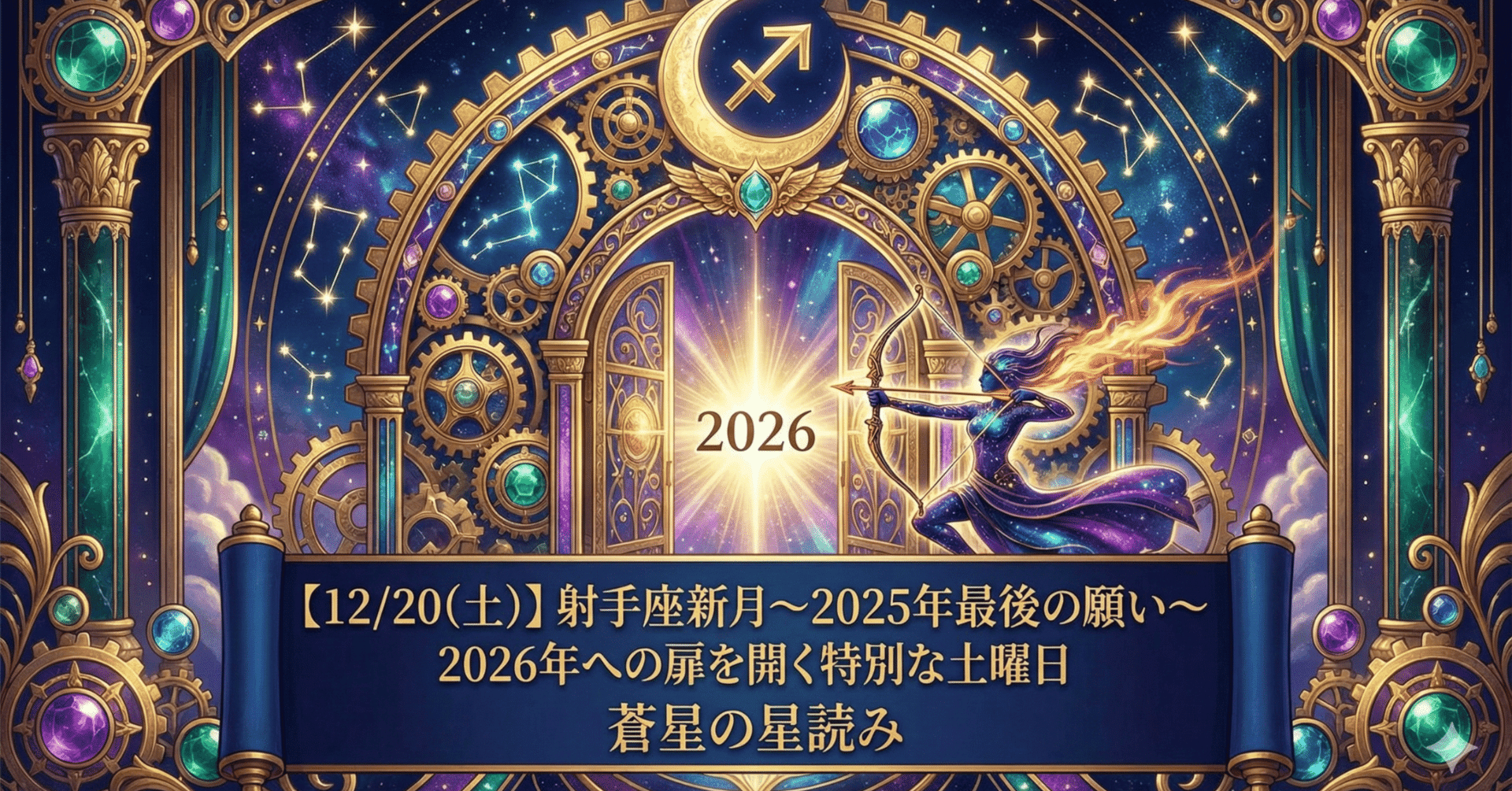 12/20(土)】射手座新月〜2025年最後の願い〜2026年への扉を開く特別な