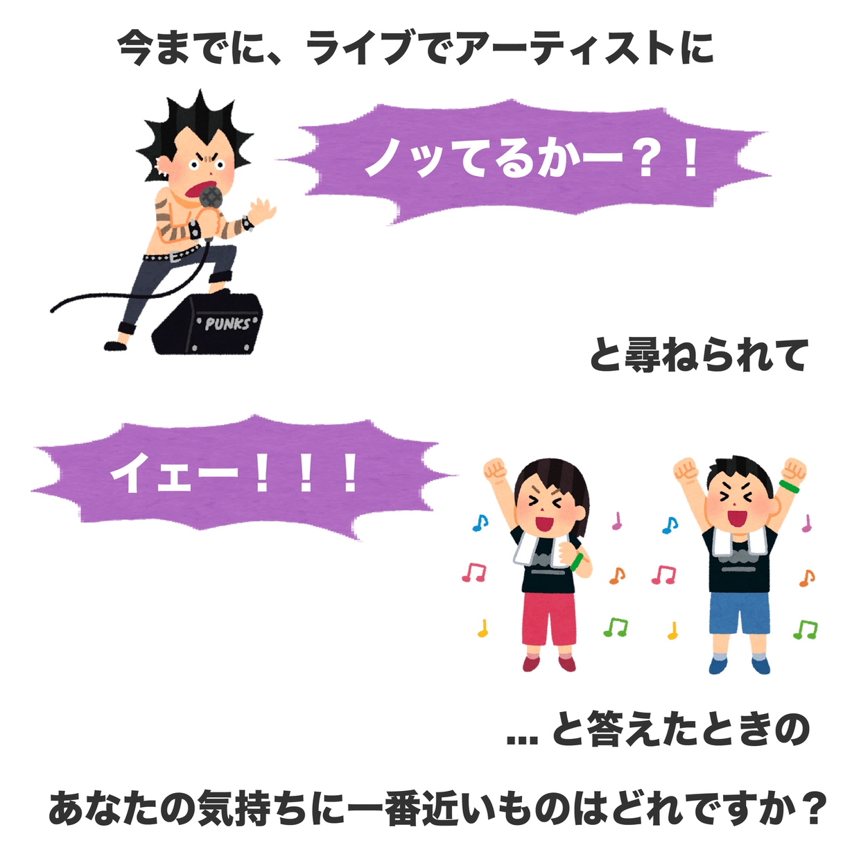 ライブの ノッてるかー イェー 本当にノッているのは何 なのか まいしろ Note