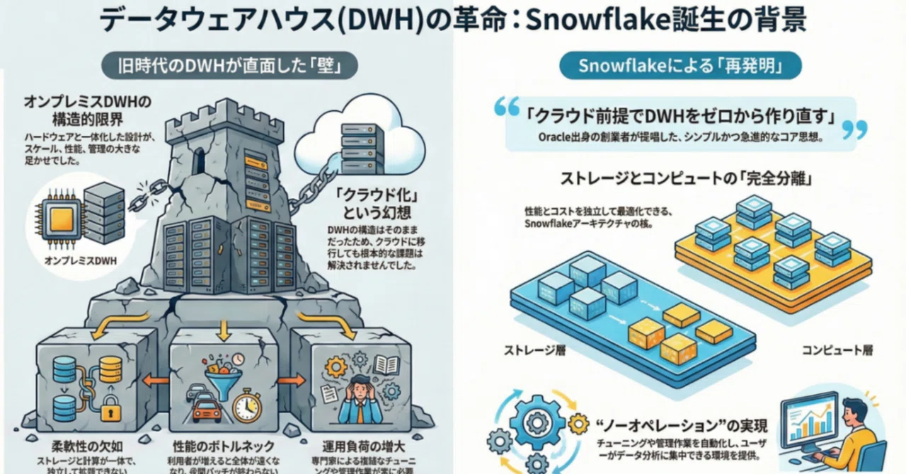 ️ Snowflake が生まれた背景：旧来DWHの“限界”からの出発｜Mellow Launch