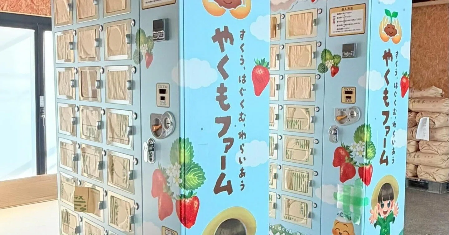 🍓 The strawberry vending machine is complete｜やくもファーム公式
