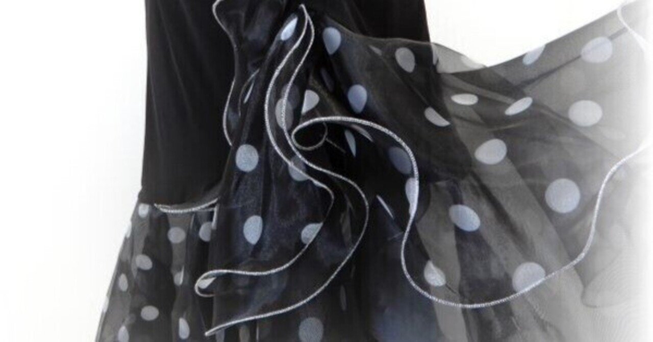 ドット柄の社交ダンススカート｜社交ダンス衣装アルル