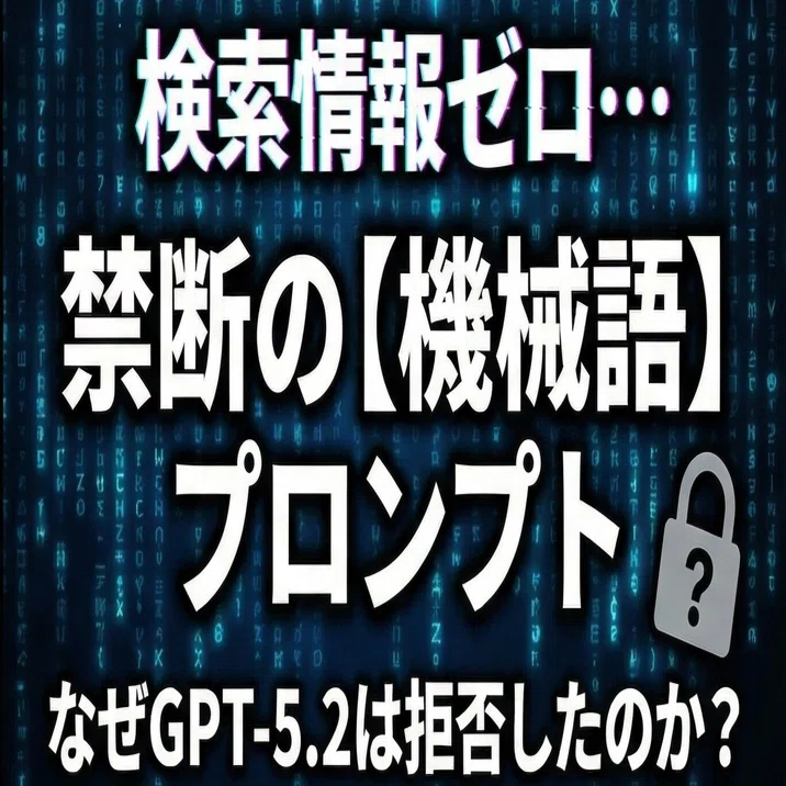 検証】検索しても出てこない「機械語圧縮プロンプト」の話。GPT-5.2が