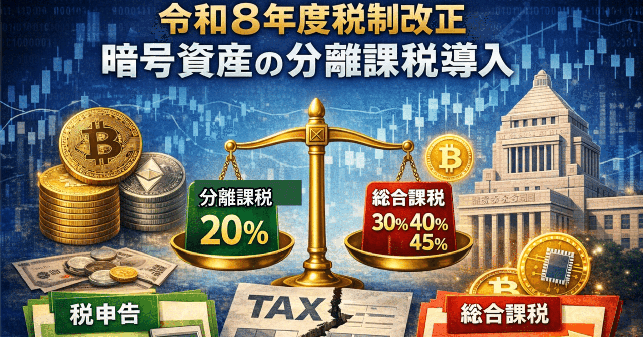 令和８年度税制改正 暗号資産の分離課税の導入｜泉絢也・藤本剛平