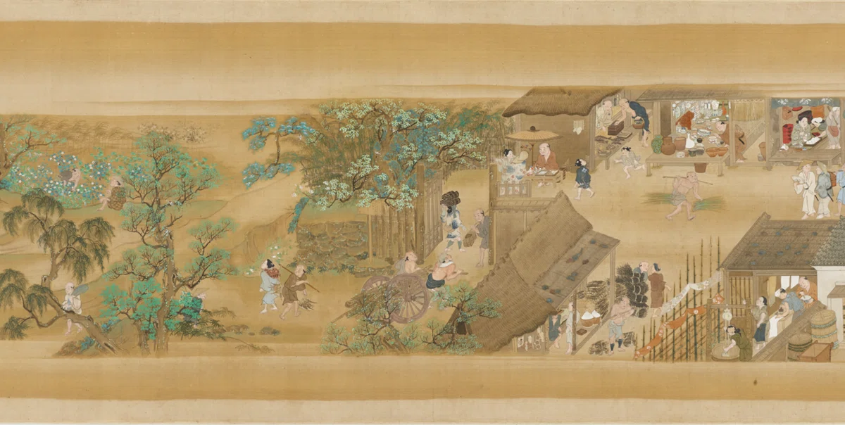 骨董品 絵巻•日本の歴史 源平の盛衰 戦国の洛中洛外　徳川元禄 白鳥社版 限定品 洛中洛外図巻』｜山﨑白露