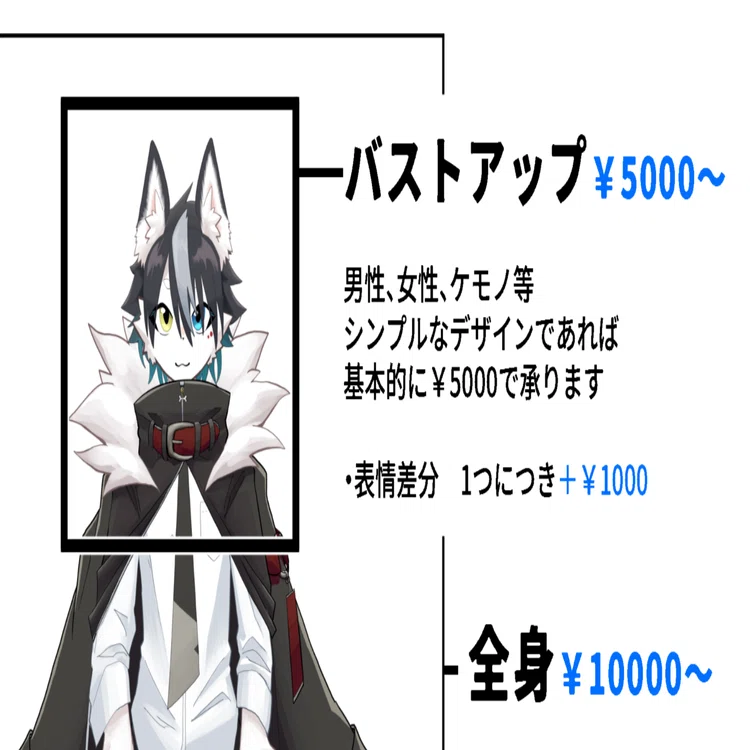 イラスト等ご依頼料金表｜ぼの