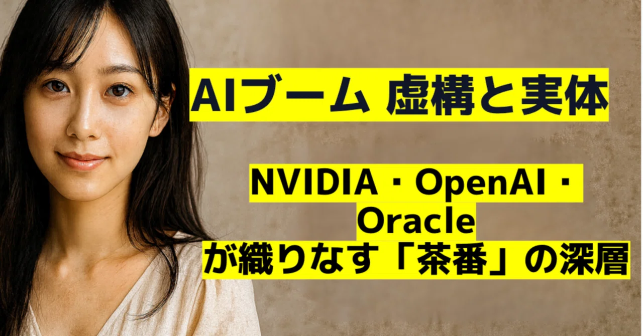 AIブーム虚構と実態：NVIDIA・ OpenAI ・Oracleが織りなす茶番の深層｜Kawamura Akihiro