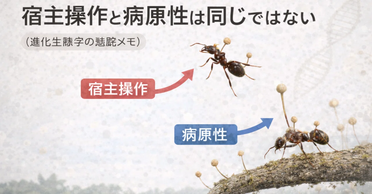 宿主操作と病原性は同じではない（基礎メモ）｜昆虫×菌メモ