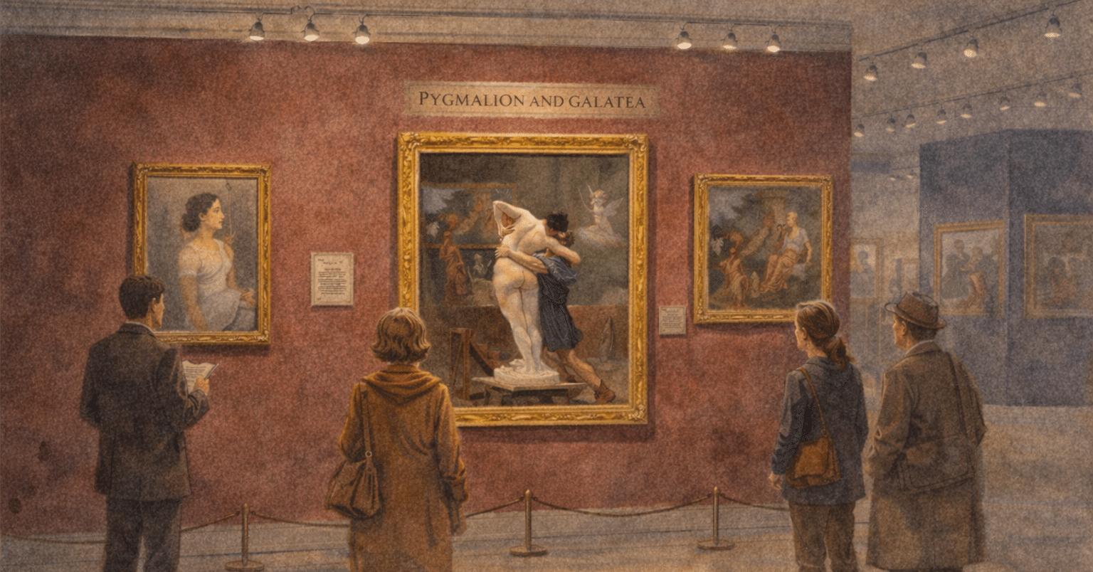 前から描くか、後ろから描くか。——ジェローム《ピグマリオンとガラテア