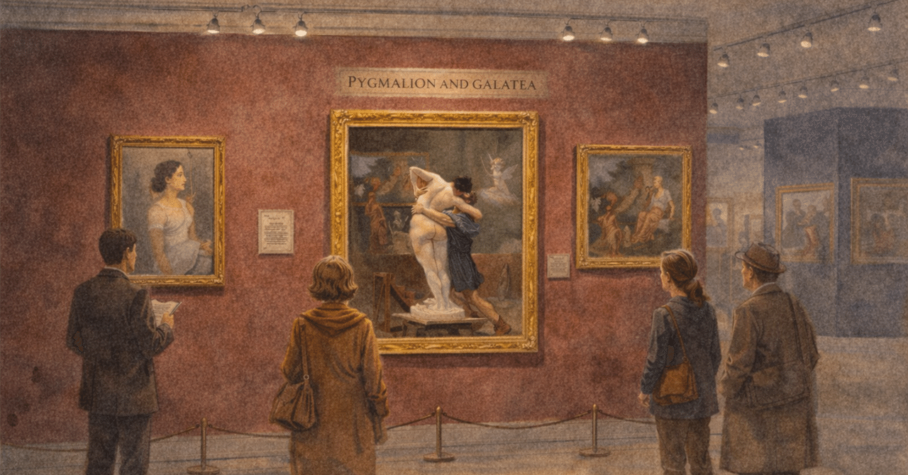 前から描くか、後ろから描くか。——ジェローム《ピグマリオンとガラテア