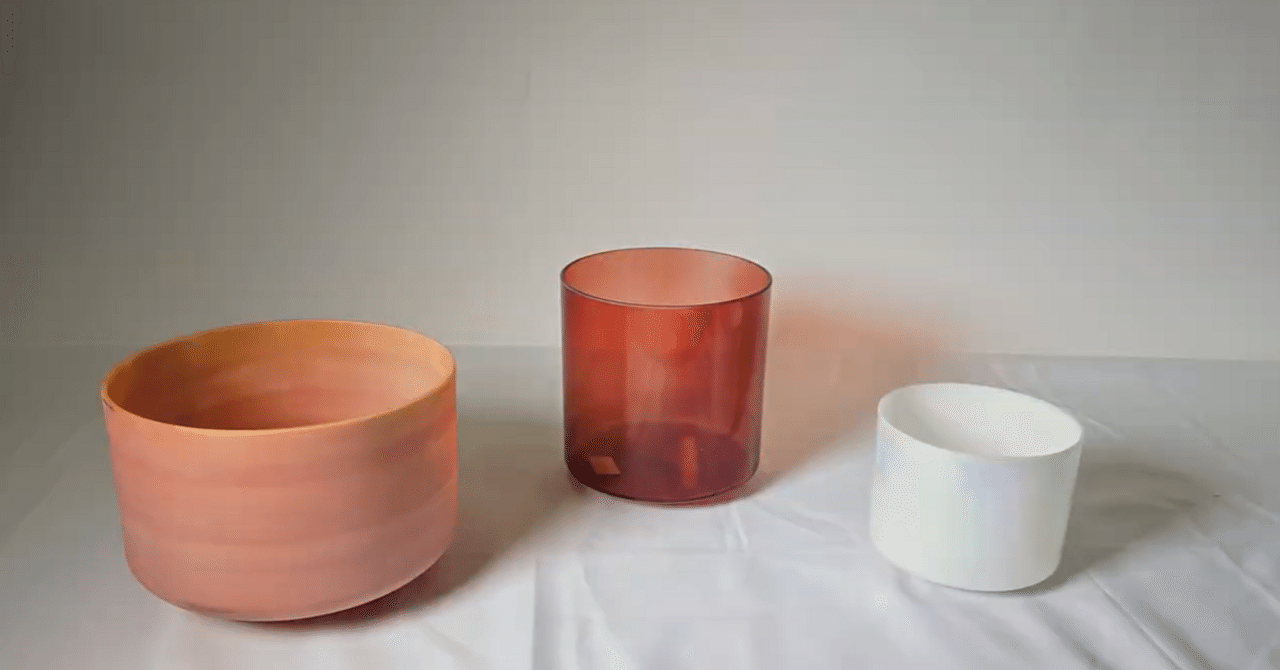 赤色クリスタルボウル 木箱付き 赤色クリスタルボウル 木箱付き