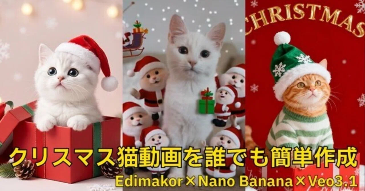 猫にもクリスマスを」AIで作ってみたら想像以上に癒やされた話