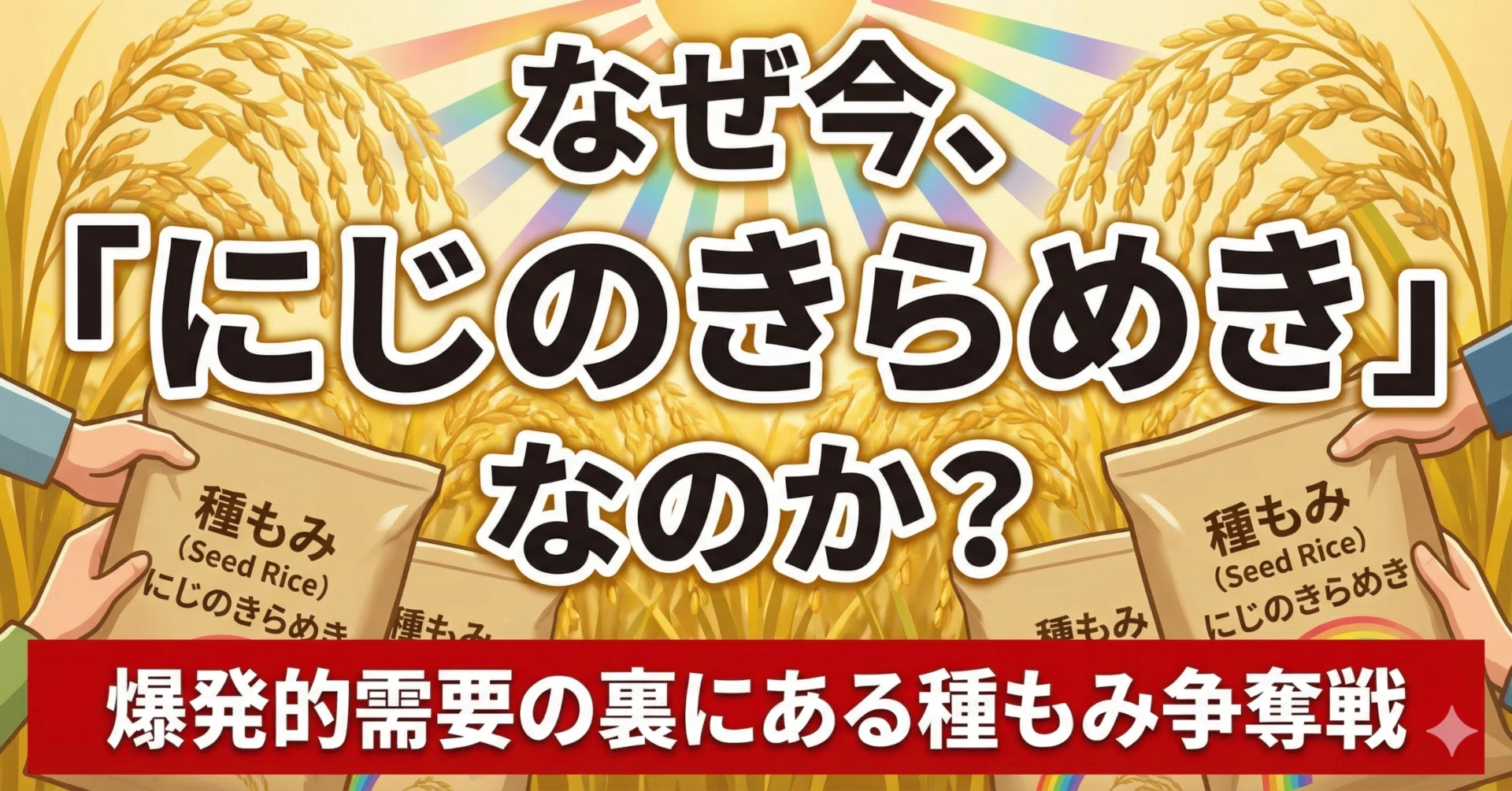 なぜ今、「にじのきらめき」なのか？爆発的需要の裏にある種もみ争奪戦