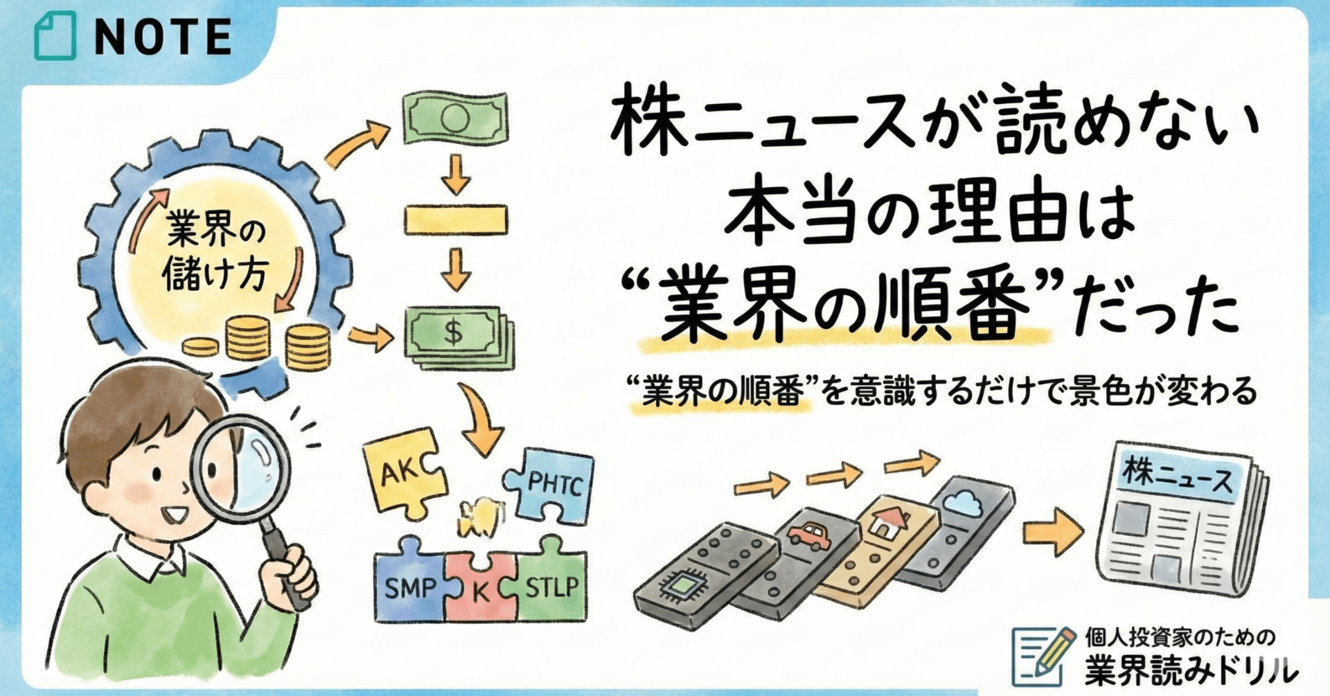 株ニュースが読めない本当の理由は“業界の順番”だった｜日本個別株