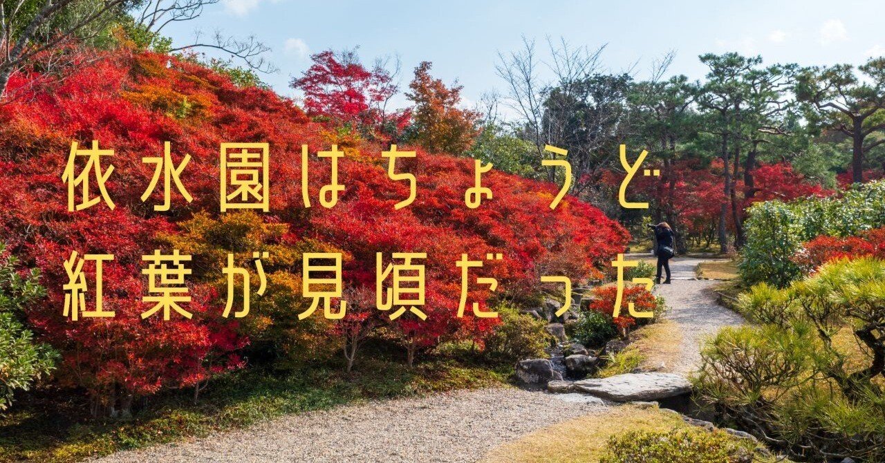 依水園はちょうど紅葉が見頃だった｜踏架 Wait for a breeze