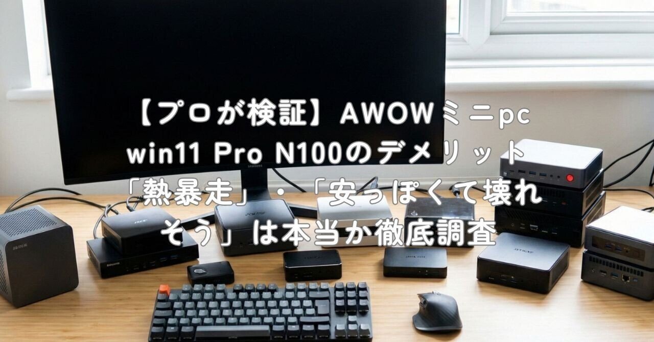 プロが検証】AWOWミニpc win11 Pro N100のデメリット「熱暴走