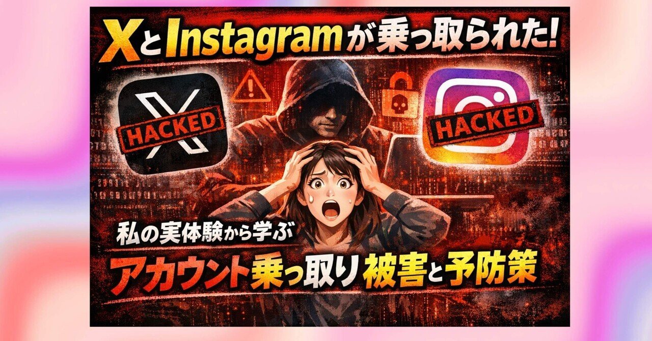 XとInstagramが乗っ取られた！私の実体験から学ぶアカウント乗っ取り被害と予防策｜tecopaca (=^・・^=)てこパカ