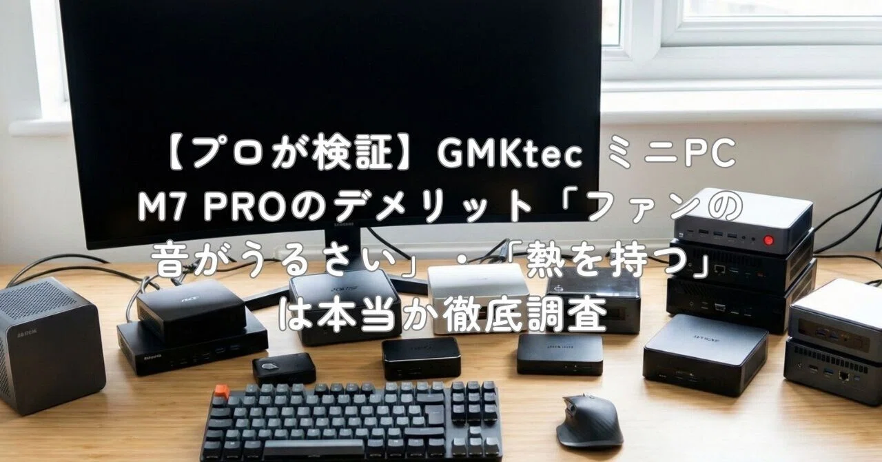 プロが検証】GMKtec ミニPC M7 PROのデメリット「ファンの音がうるさい