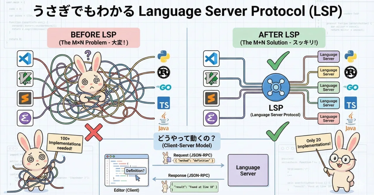うさぎでもわかる🐰Language Server Protocolとは?|taku_sid🐰