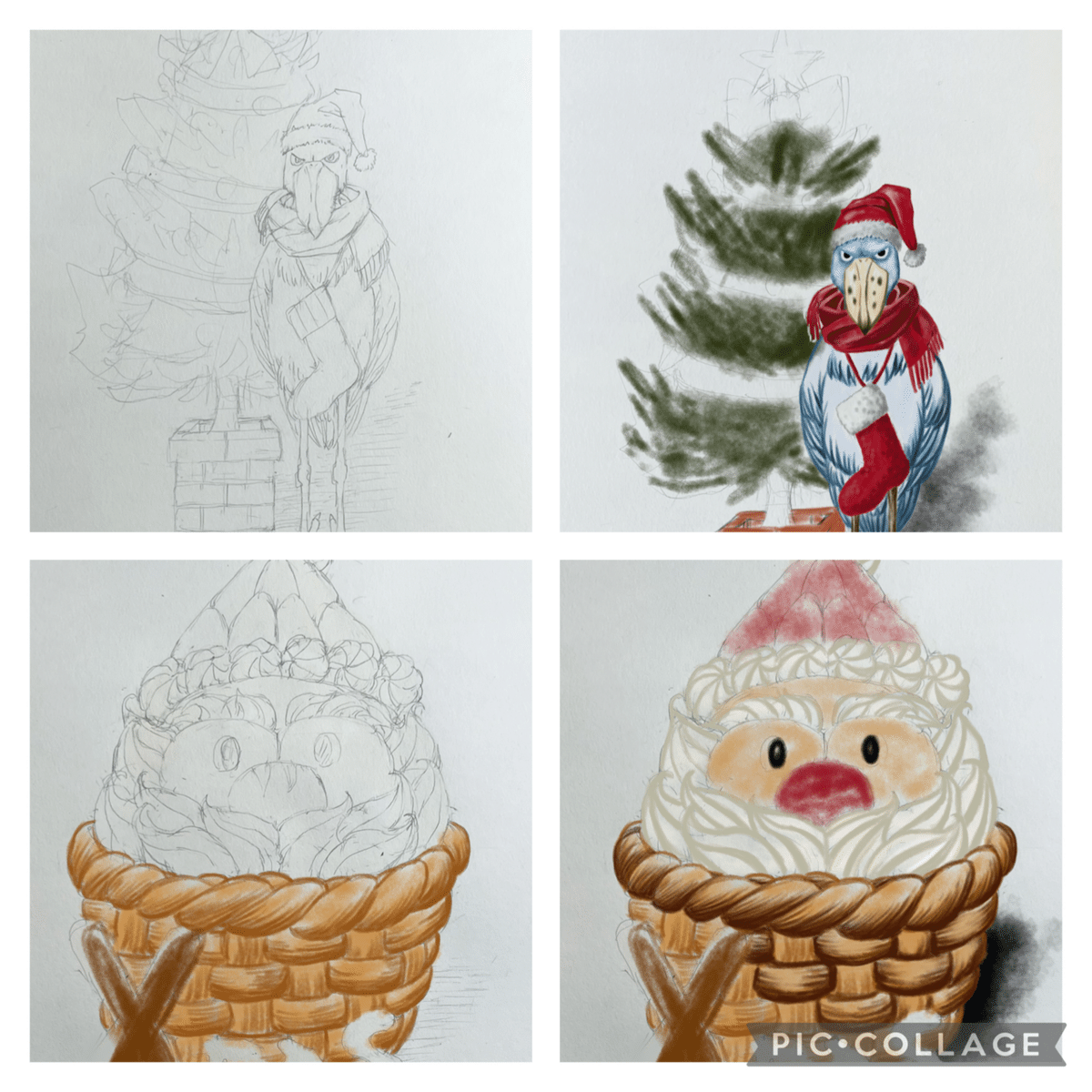 ウキウキワクワク！クリスマスの夜　　イラスト、レリーフ ウキウキワクワク！クリスマスの夜 イラスト、レリーフ ウキウキ