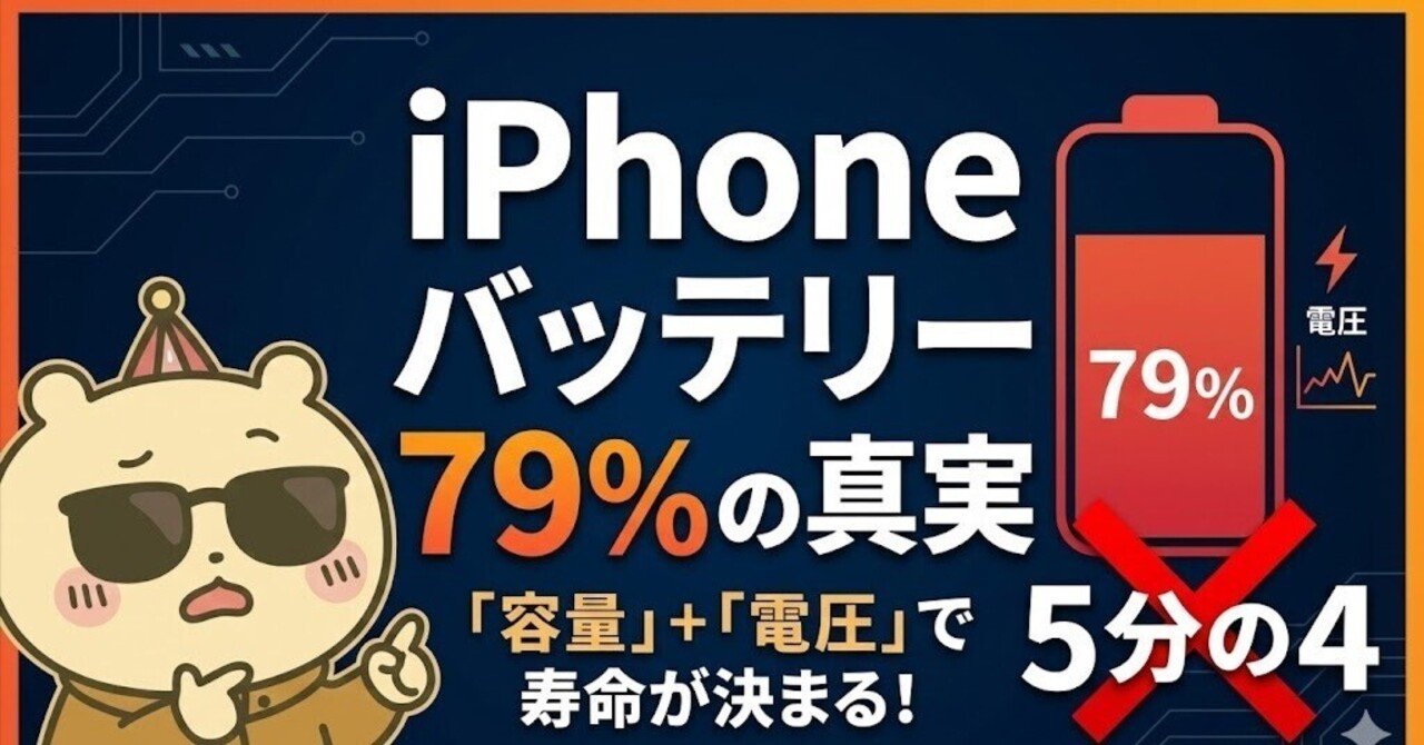バッテリー容量79%は「5分の4」じゃなかった話。iPhoneの減りが早く