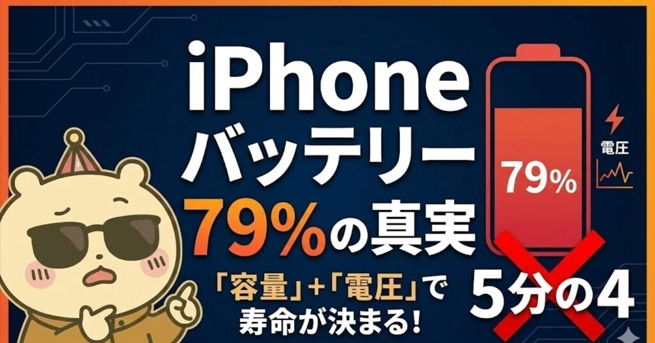 バッテリー容量79%は「5分の4」じゃなかった話。iPhoneの減りが早く