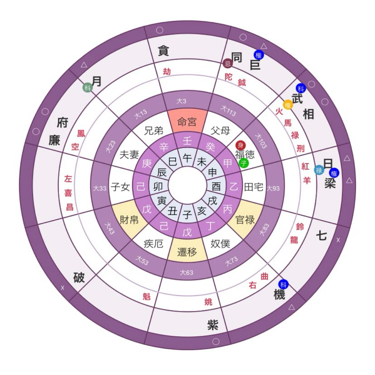 新・四化飛星紫微斗数講座 全3部 紫微斗數四化飛星》初階-星曜&宮位-複合學習，建構基礎，強化觀念中國