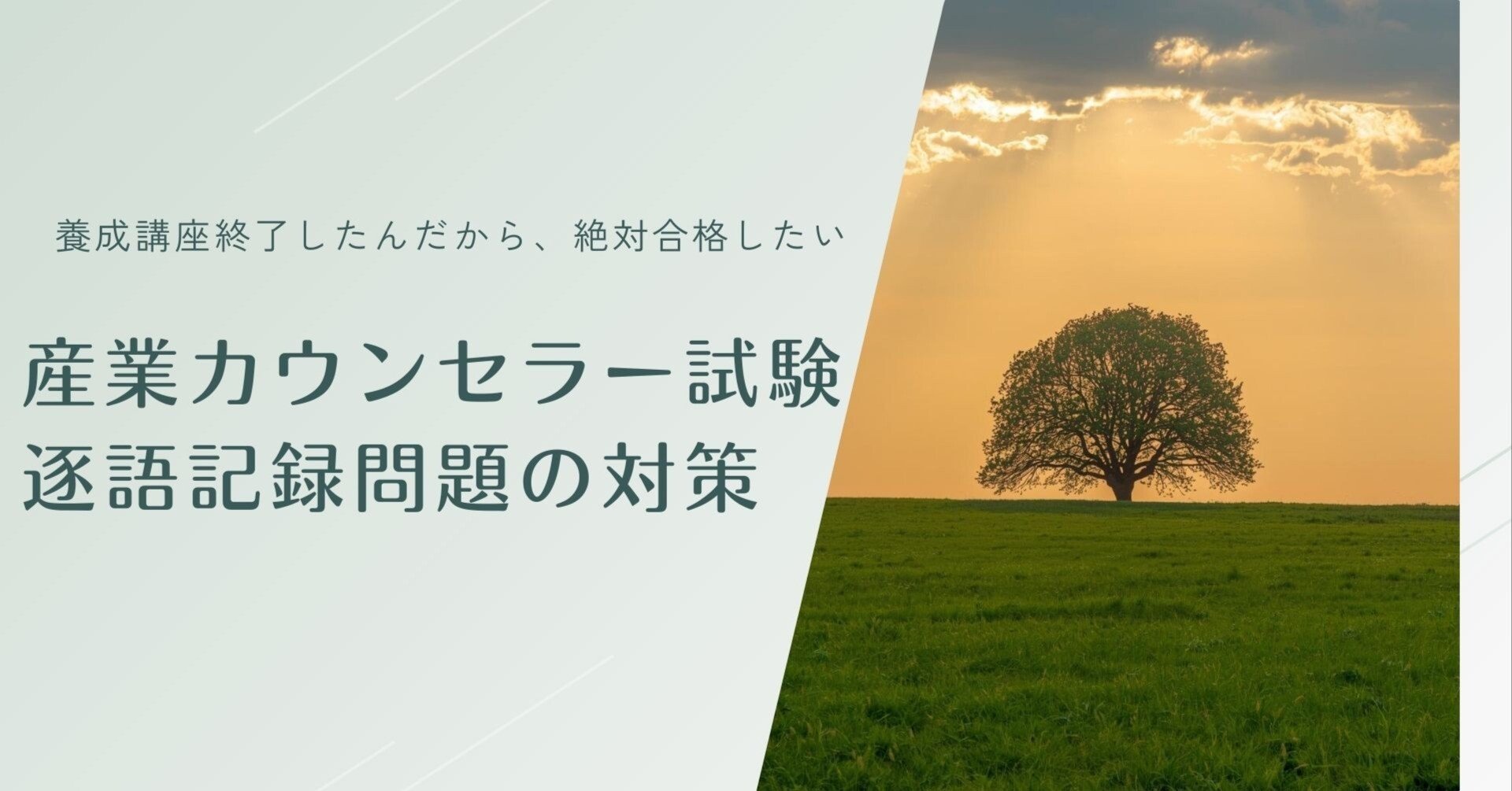 産業カウンセラー試験逐語記録の問題対策｜真木みゆき