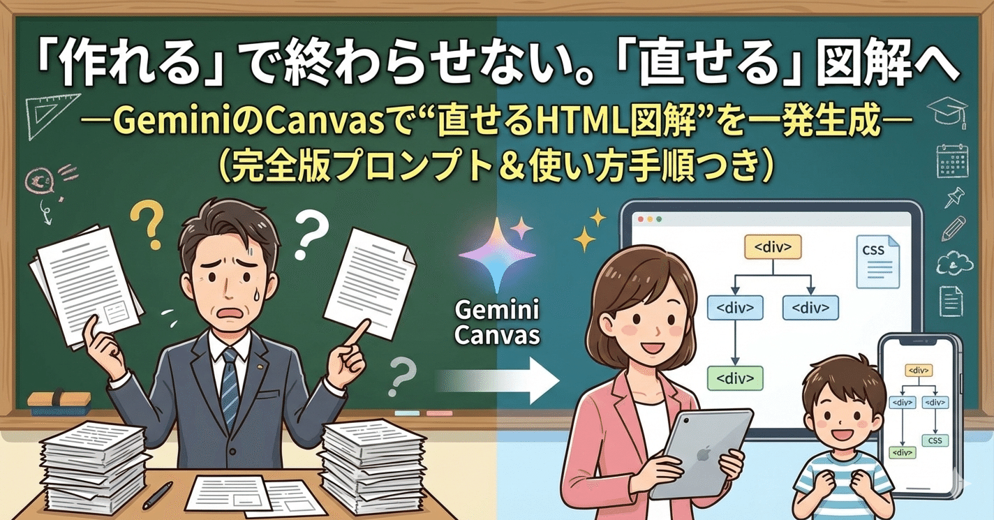 88 「作れる」で終わらせない。「直せる」図解へ ―GeminiのCanvasで