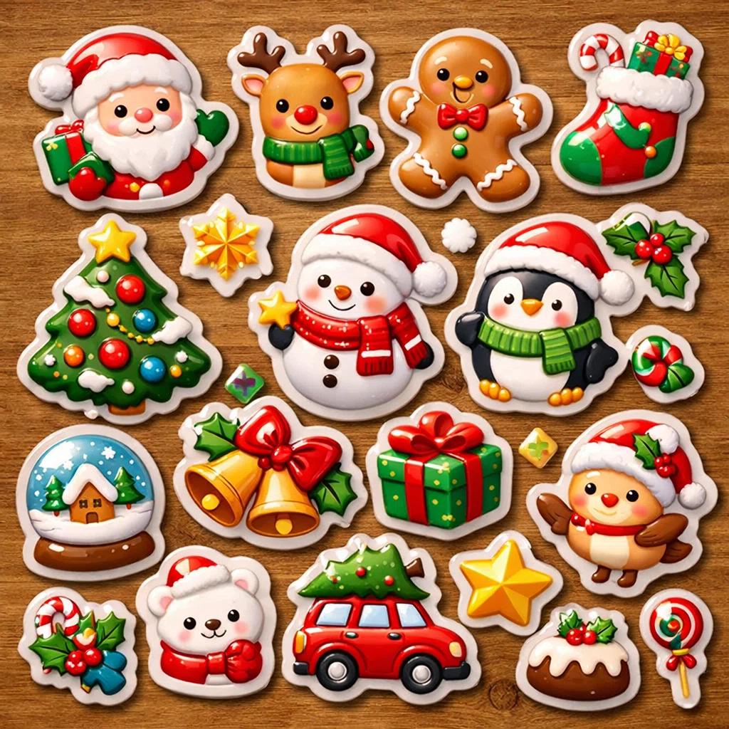 [AI Illustration] Christmas Stickers｜みぽぽ