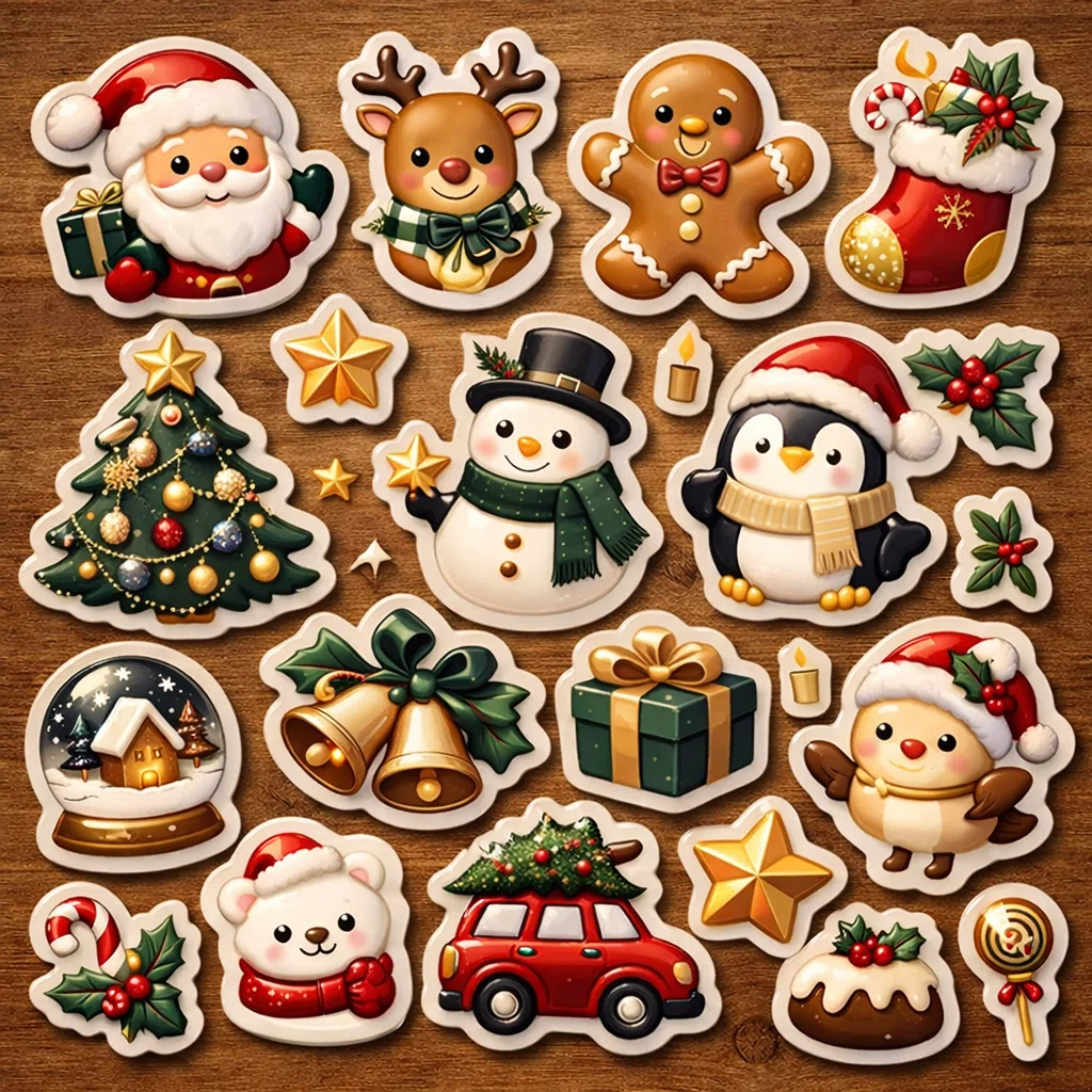 [AI Illustration] Christmas Stickers｜みぽぽ