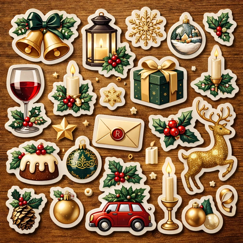 [AI Illustration] Christmas Stickers｜みぽぽ