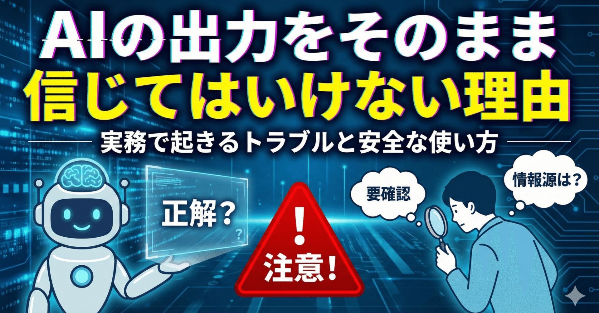 AIセキュリティ入門④】AIの出力をそのまま信じてはいけない理由｜mayu