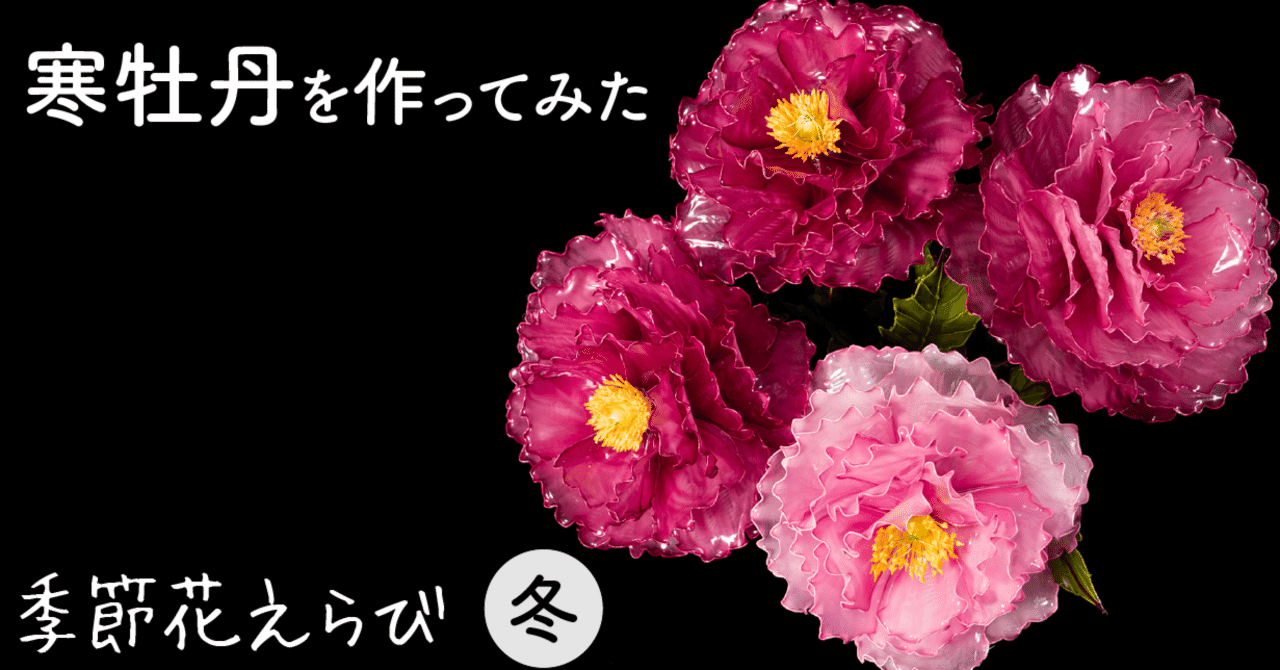 寒牡丹（Winter Peony）｜岡田香陽子 のDipフローラルアート 花のアトリエ