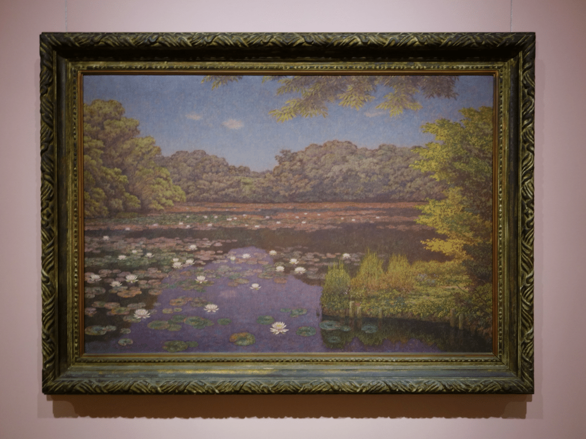 高島野十郎 風景画 油彩 豪華額 高島野十郎 風景画 油彩 豪華額 没後50年 髙島野十郎展