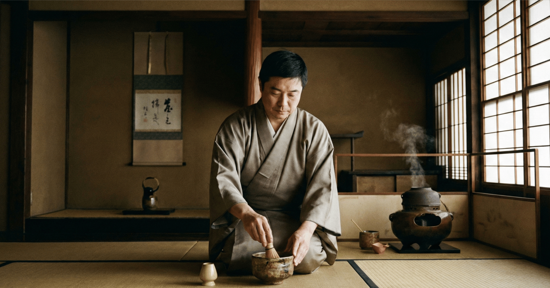 茶室に響く、松籟の音。茶釜が奏でる『松風』に聴く、究極のサウンド