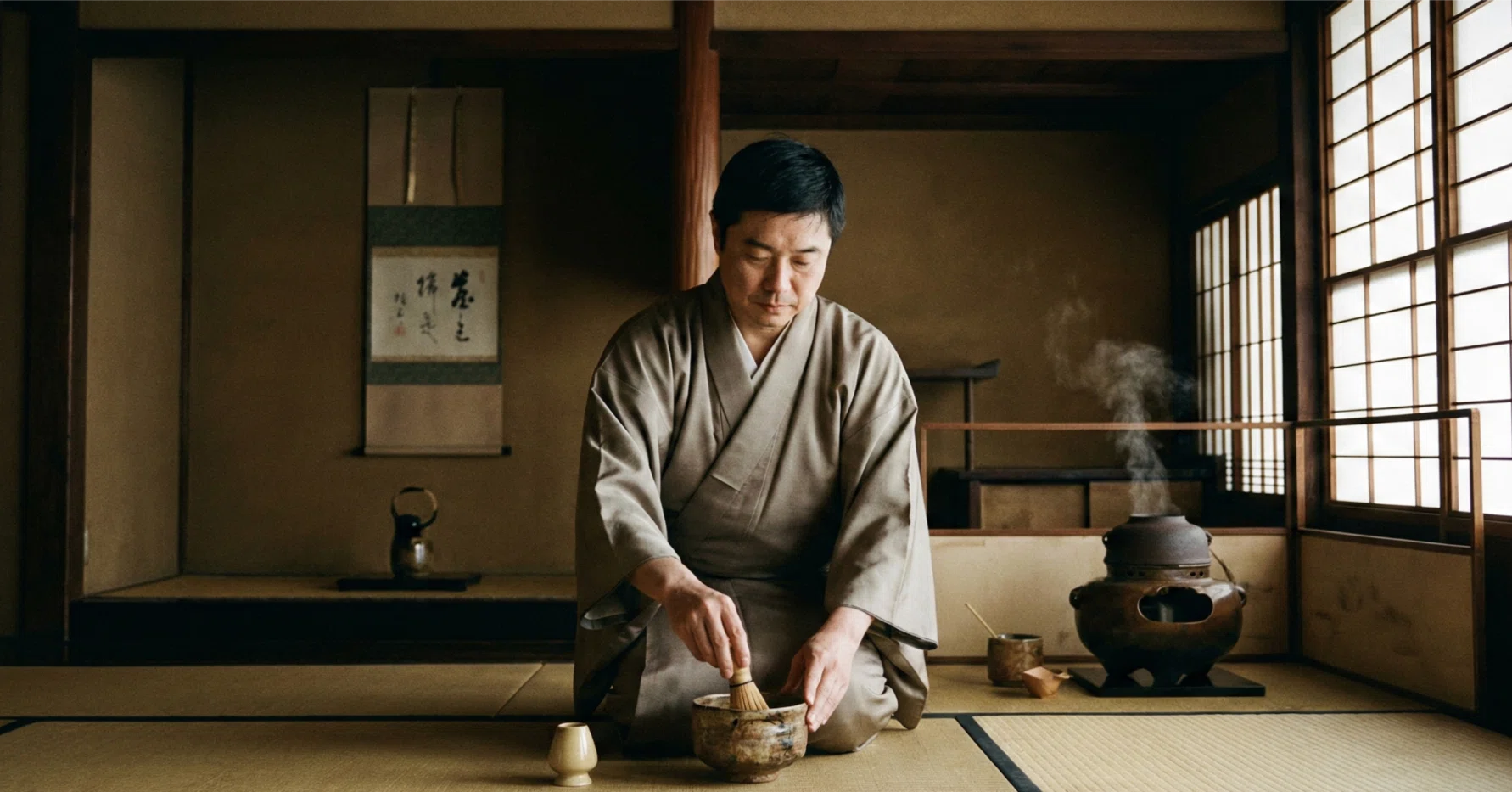 茶室に響く、松籟の音。茶釜が奏でる『松風』に聴く、究極のサウンド