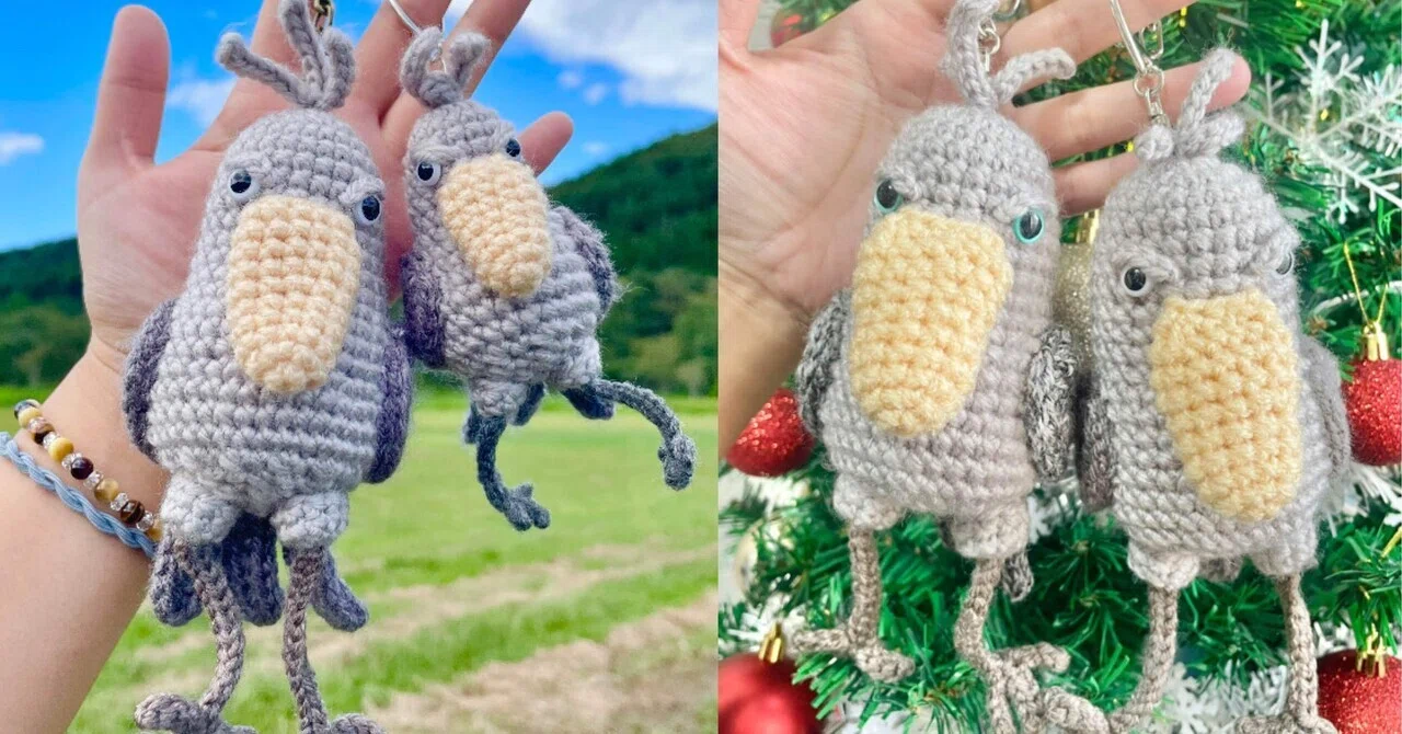 有料編み図】ハシビロコウMサイズ 24段 PDFあり かぎ針編み｜Handmade
