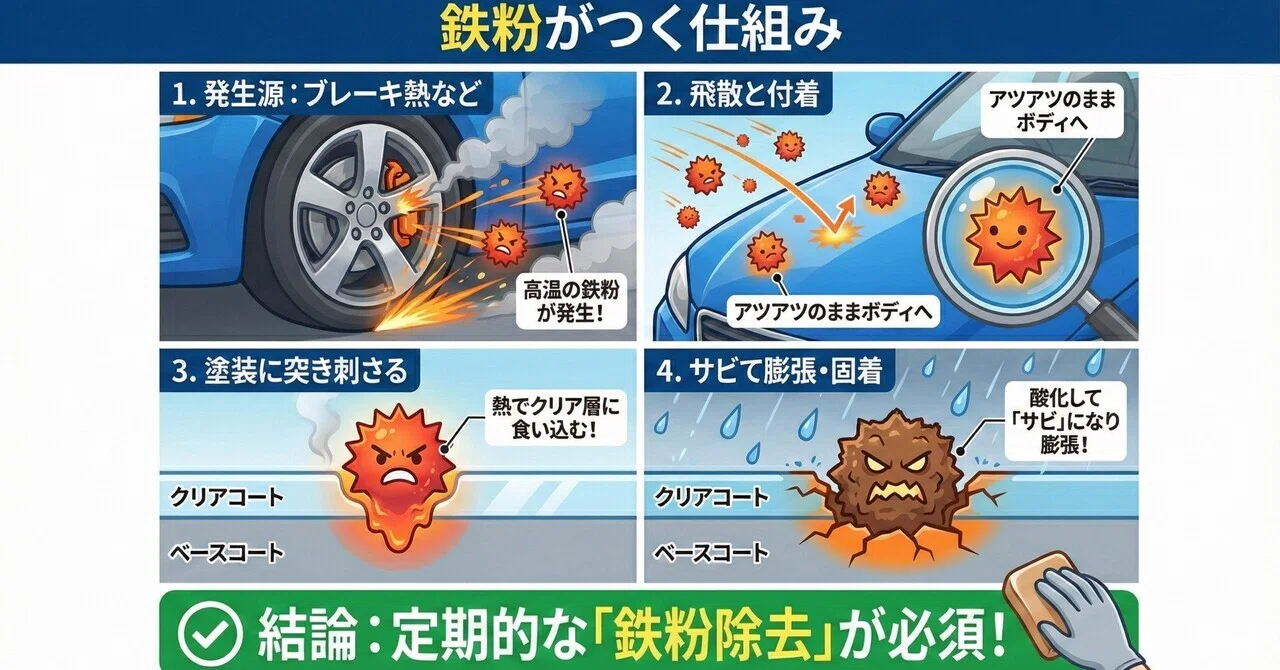 車 鉄 粉 除去 頻度