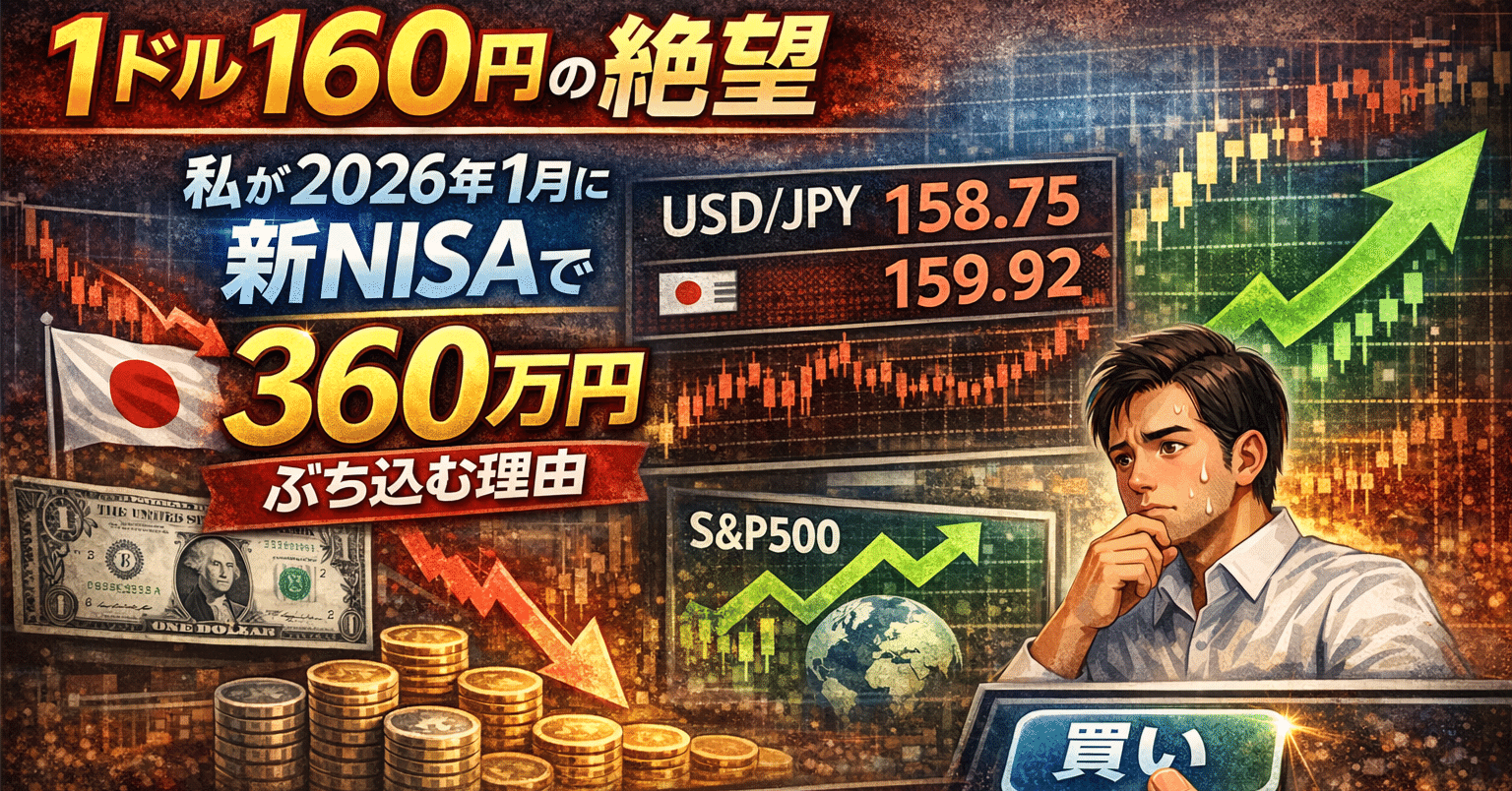 1ドル160円の絶望。それでも私が2026年1月に新NISAで「360万円」をぶち込む理由。｜ゼロサラ