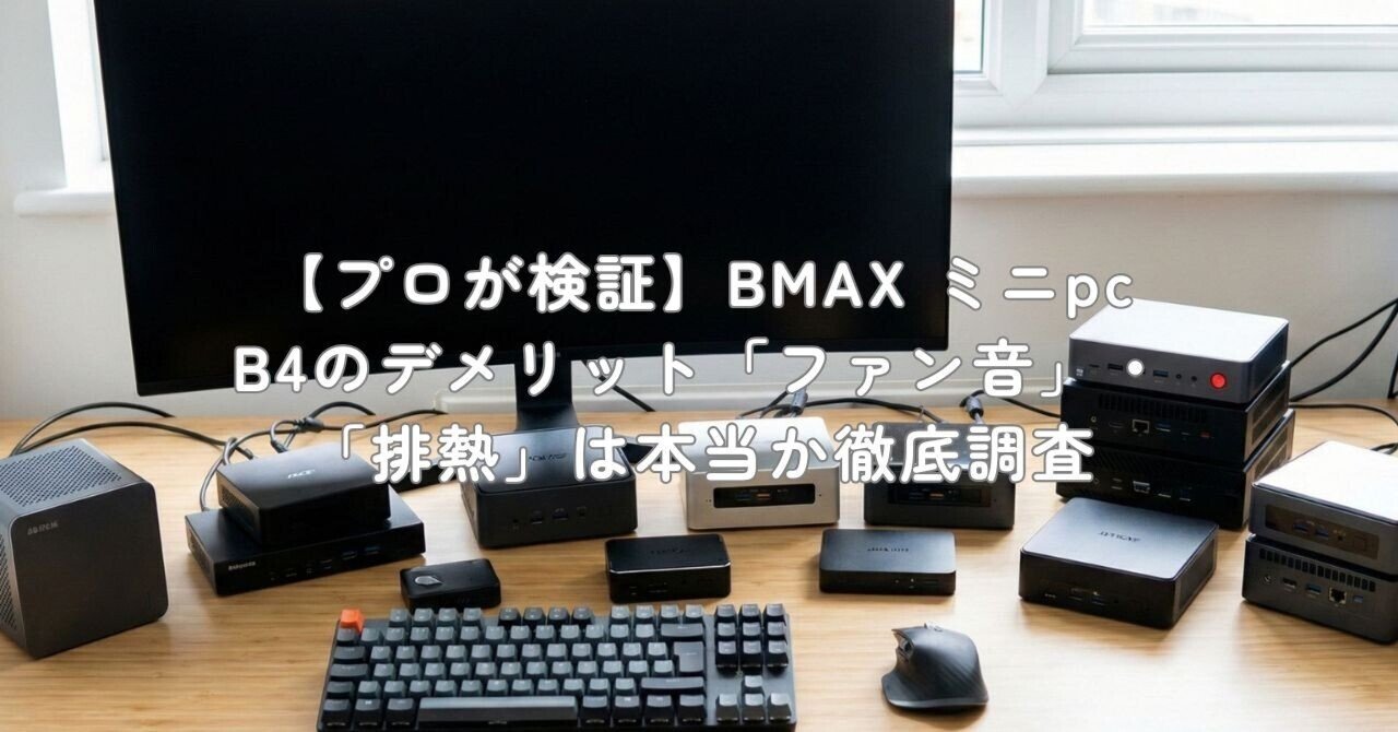 プロが検証】BMAX ミニpc B4のデメリット「ファン音」・「排熱」は本当