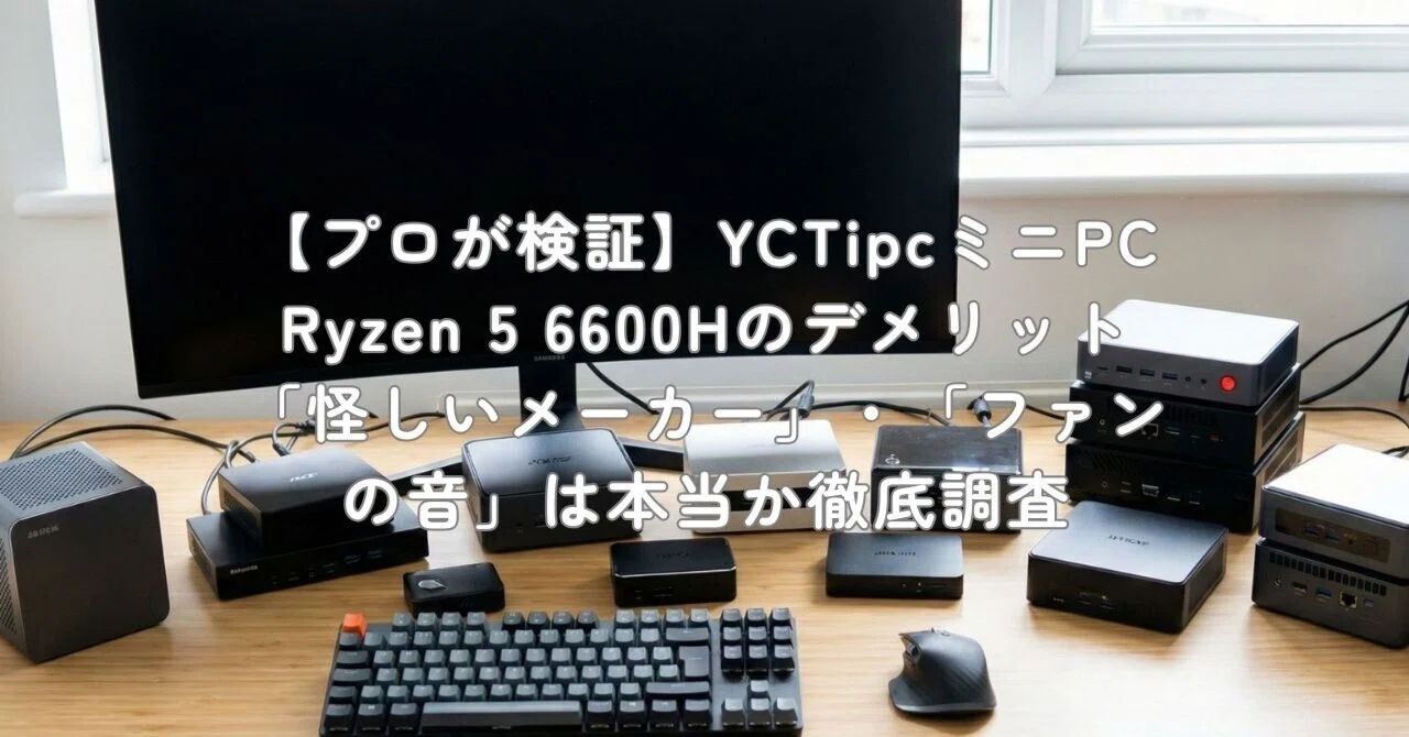 プロが検証】YCTipcミニPC Ryzen 5 6600Hのデメリット「怪しいメーカー 