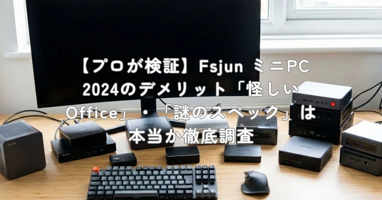 プロが検証】Fsjun ミニPC 2024のデメリット「怪しいOffice」・「謎の