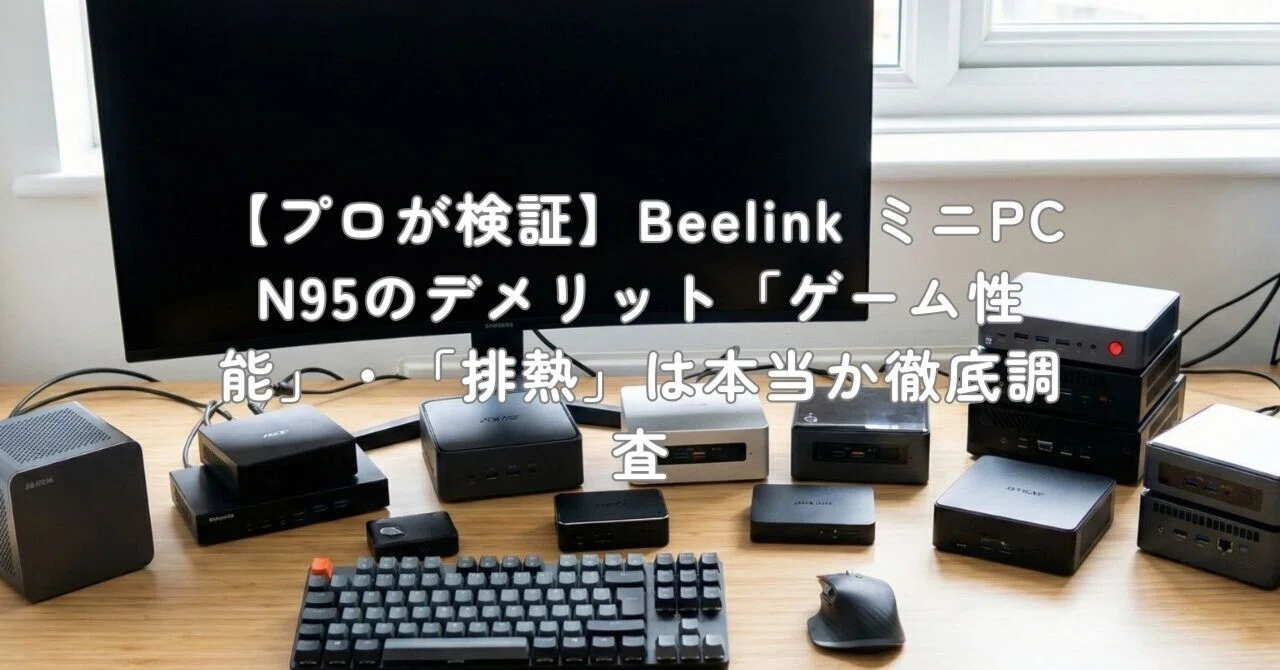 プロが検証】Beelink ミニPC N95のデメリット「ゲーム性能」・「排熱