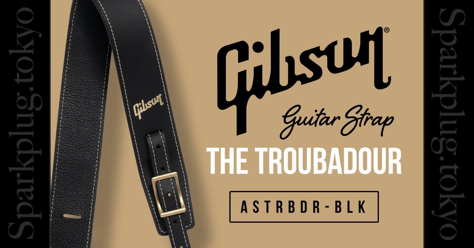 ギブソンUSA製の2インチ幅レザーストラップ「The Troubadour ギブソンUSA製の2インチ幅レザーストラップ「The Troubadour