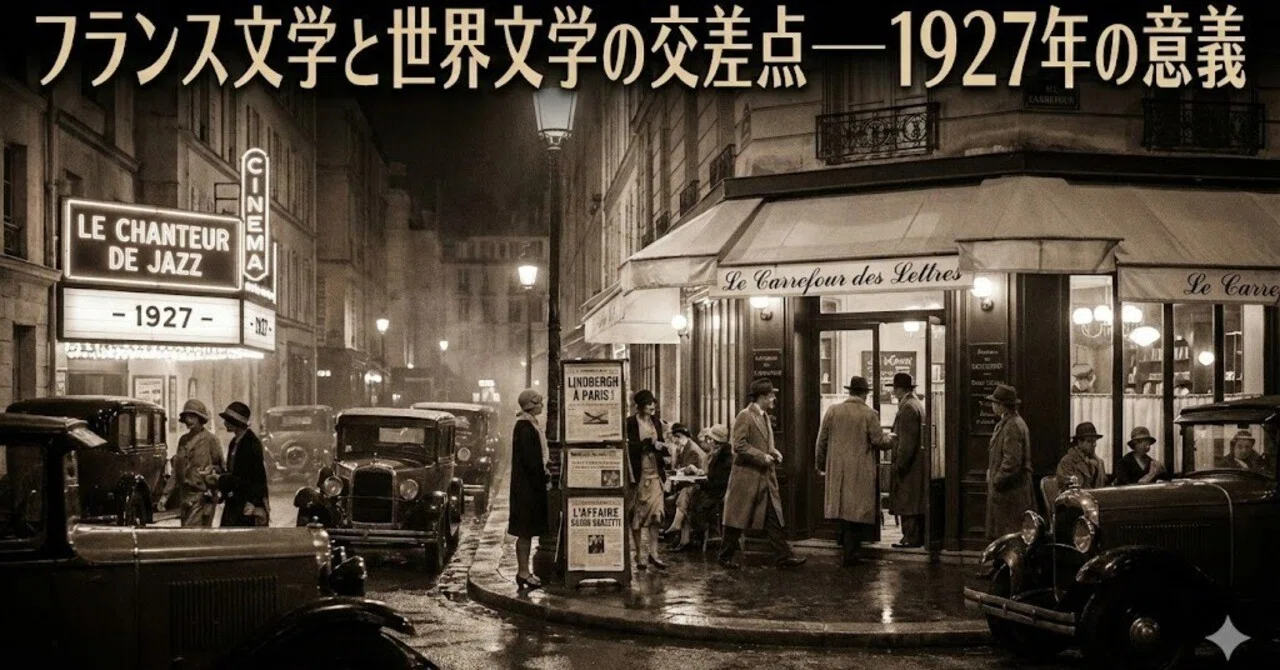 フランス文学と世界文学の交差点——1927年の意義｜finalvent